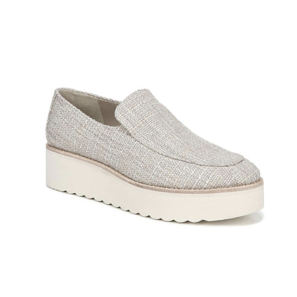 VINCE Natural Linen Zeta Tweed Platform Loafer - Picture 4 of 9